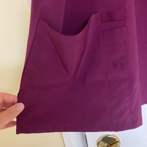 Dickies Women's EDS Essentials Scrub Top and Bottom - Wine - Picture 3 of 11